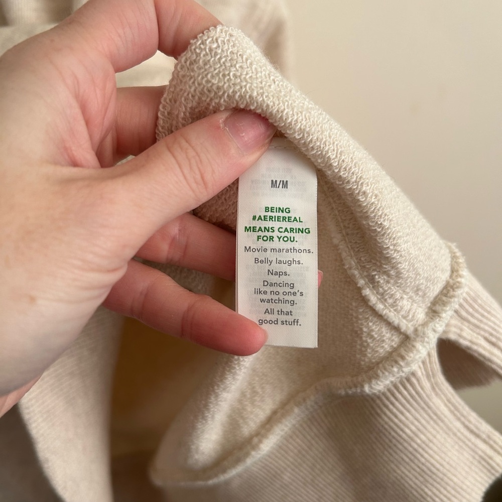 *Brand new* Aerie Cozy Beige Sweatshirt - Picture 6 of 7